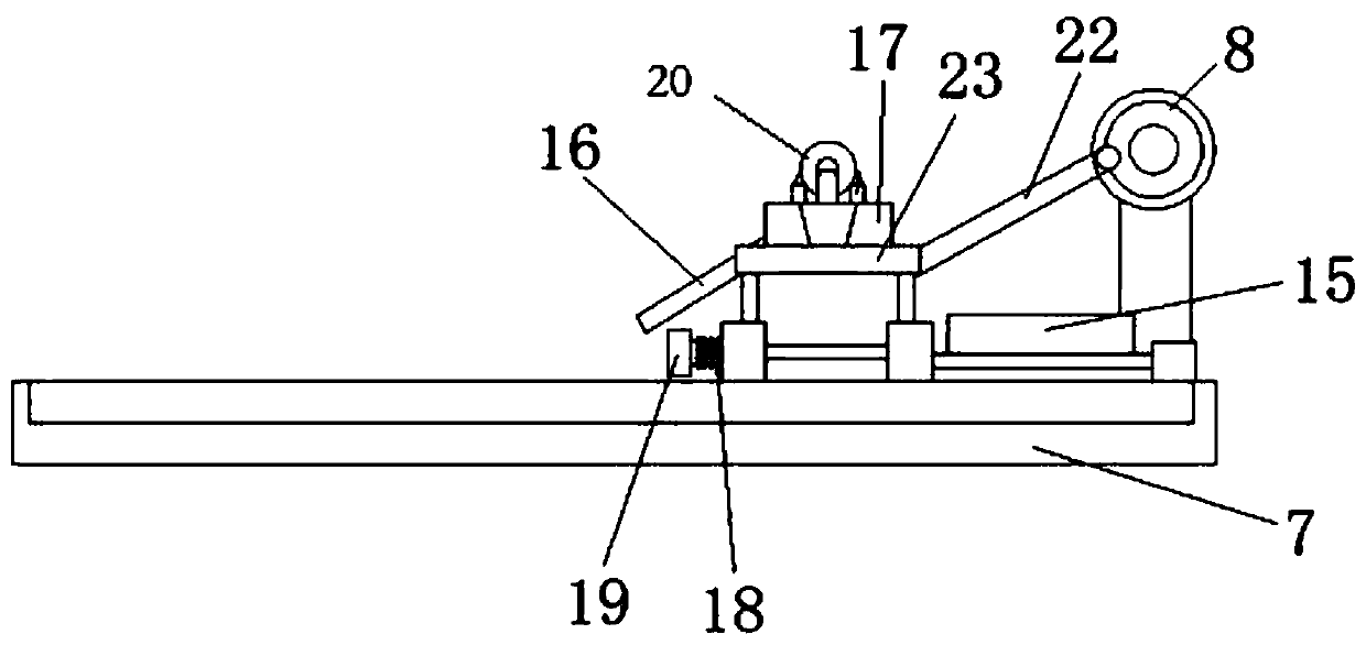 Underwater riprap foundation bed construction device