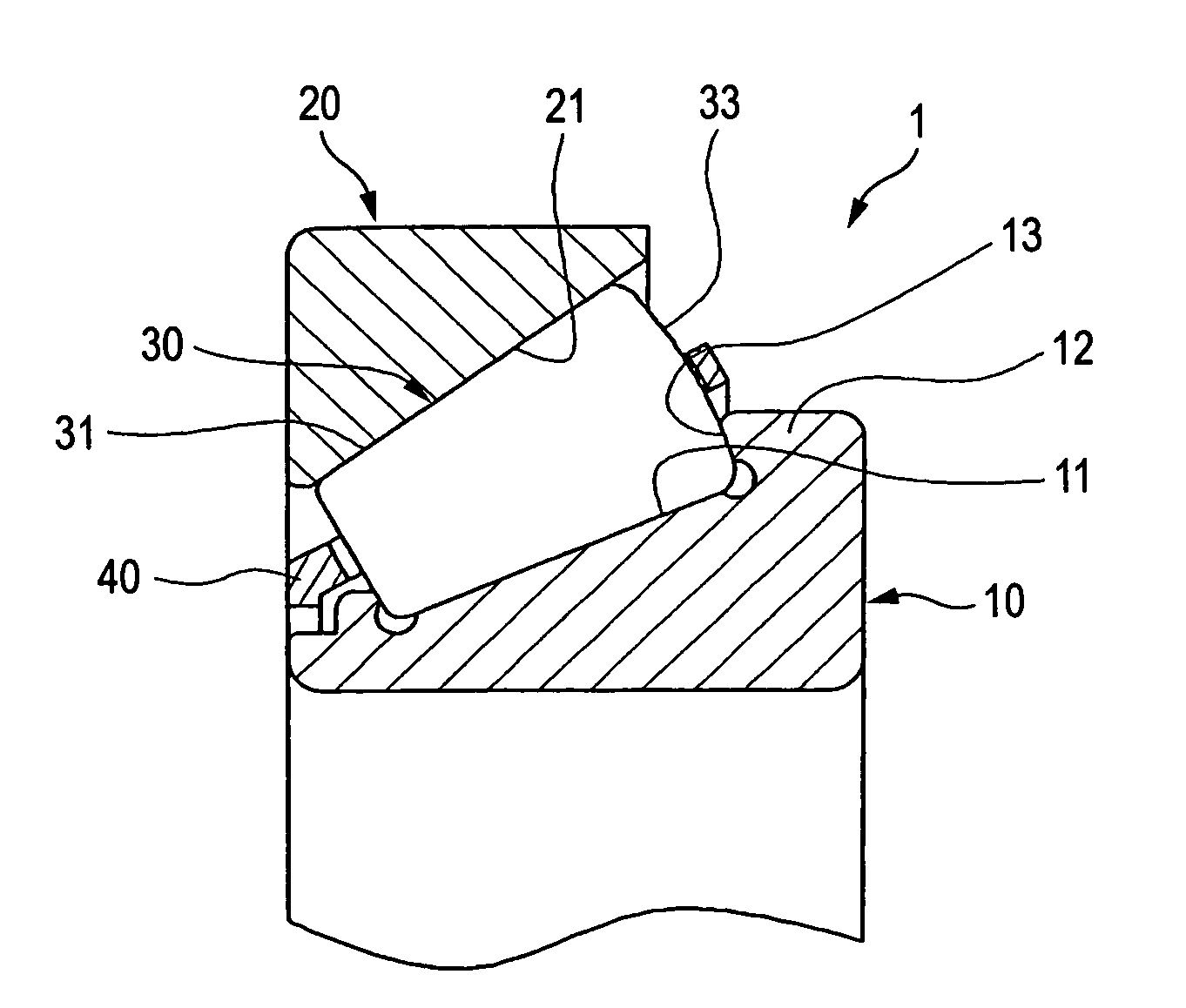 Tapered roller bearing and automotive pinion shaft supporting apparatus utilizing same tapered roller bearing