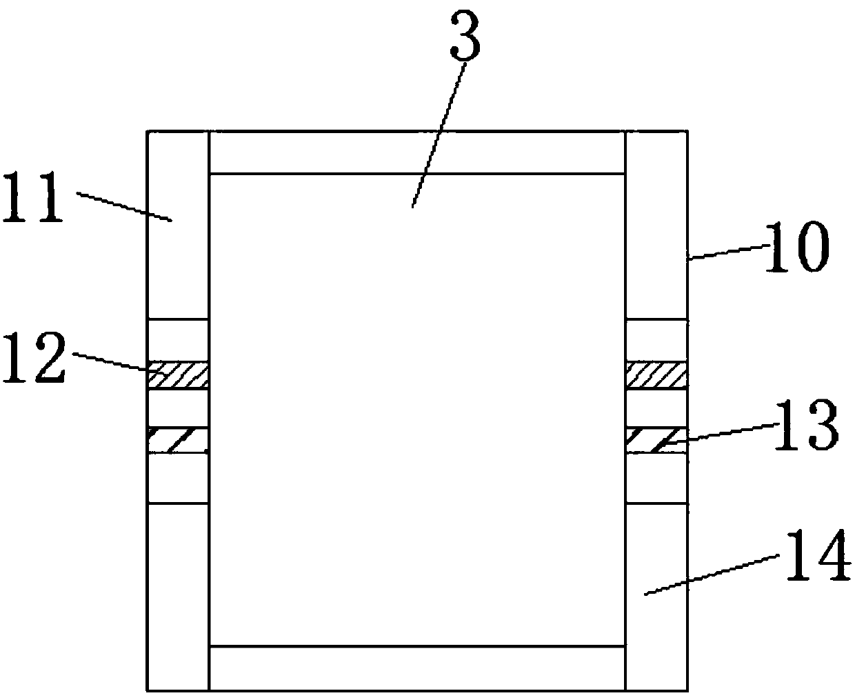 Automobile heat dissipation inner swing door convenient to disassemble and assemble