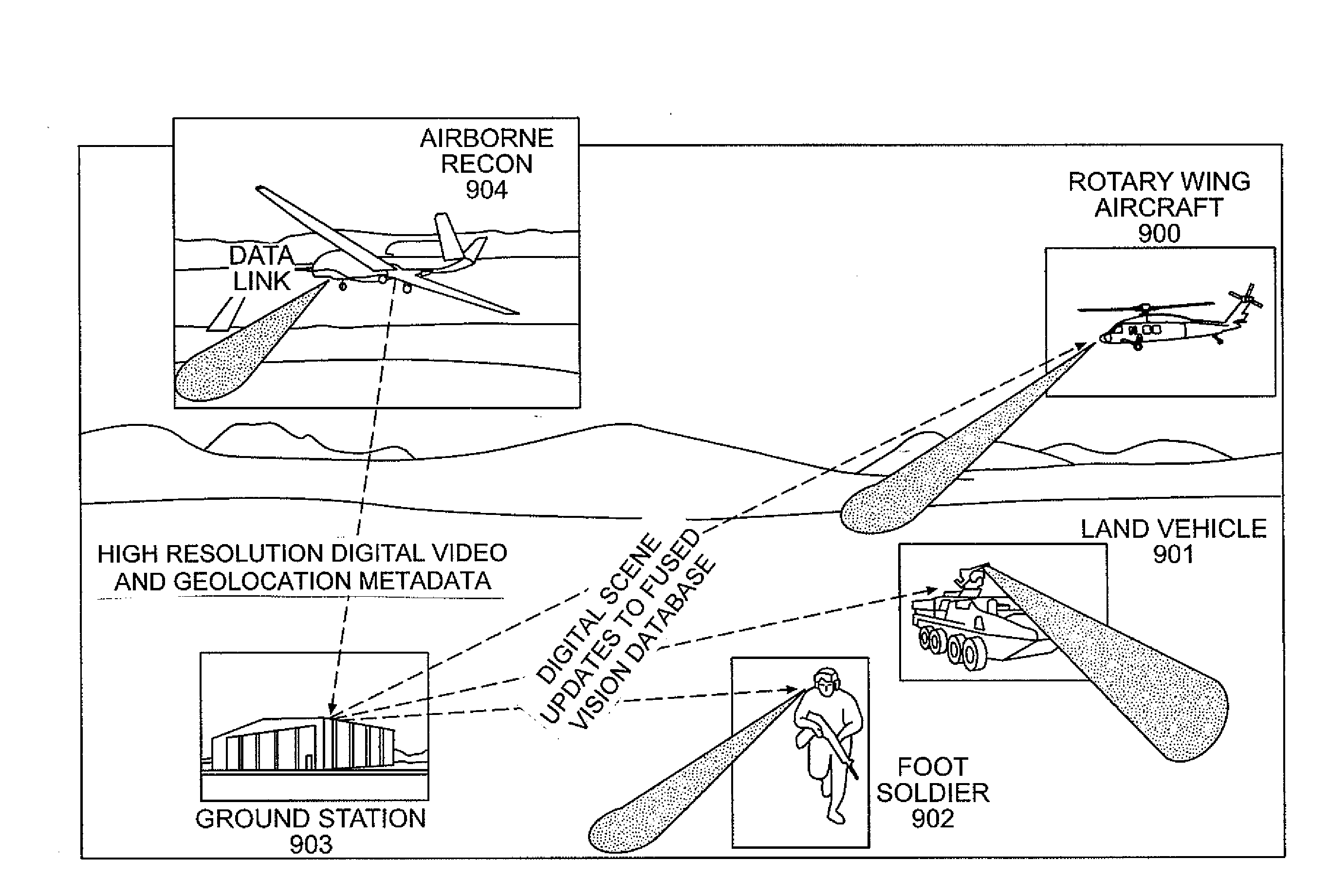 Method and system for providing a perspective view image by intelligent fusion of a plurality of sensor data