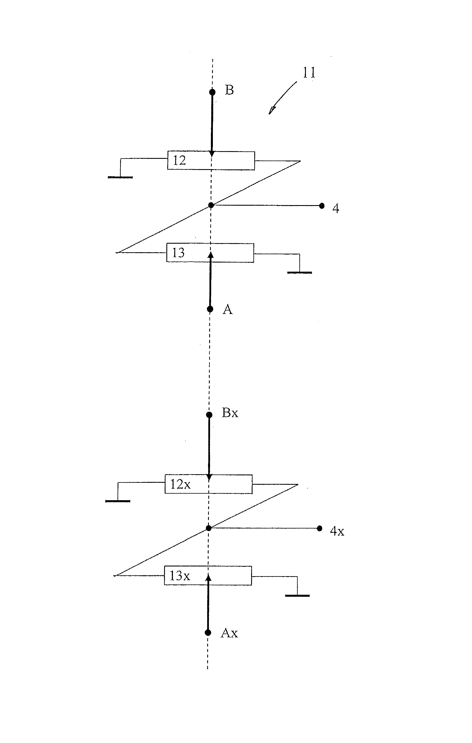 Mixing board for audio signals