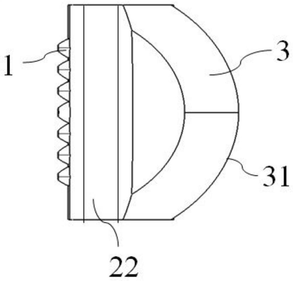 Vehicle lamp optical element, vehicle lamp module and vehicle