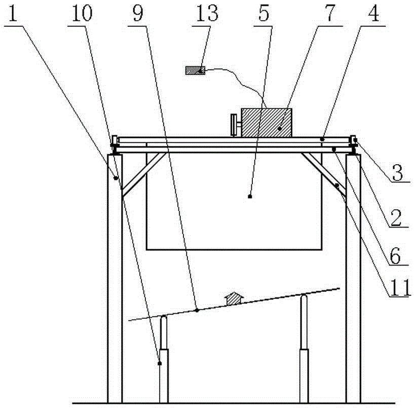 Tornado test device for construction wind engineering