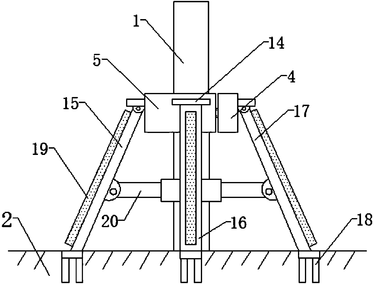 Position fixing rack for transplanted trees