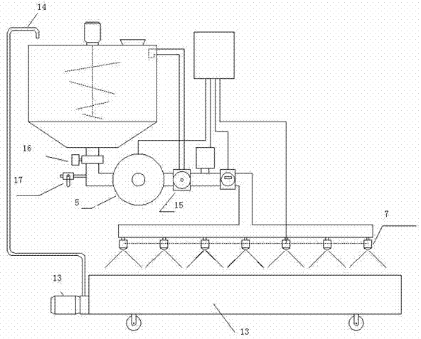 RA resin asphalt spreader and cleaning device thereof