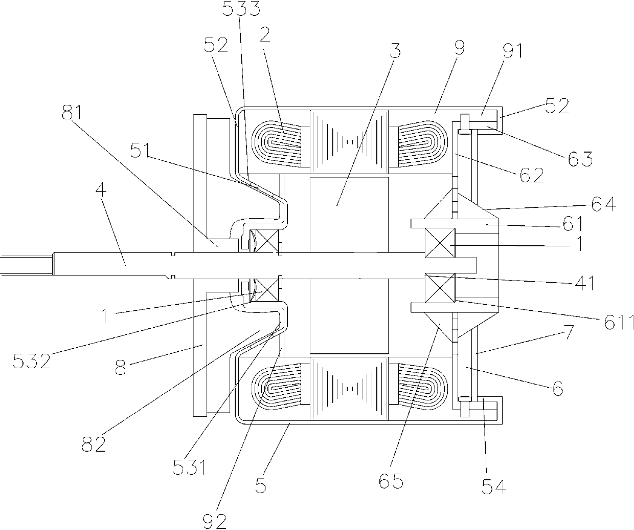 A motor with fast heat dissipation