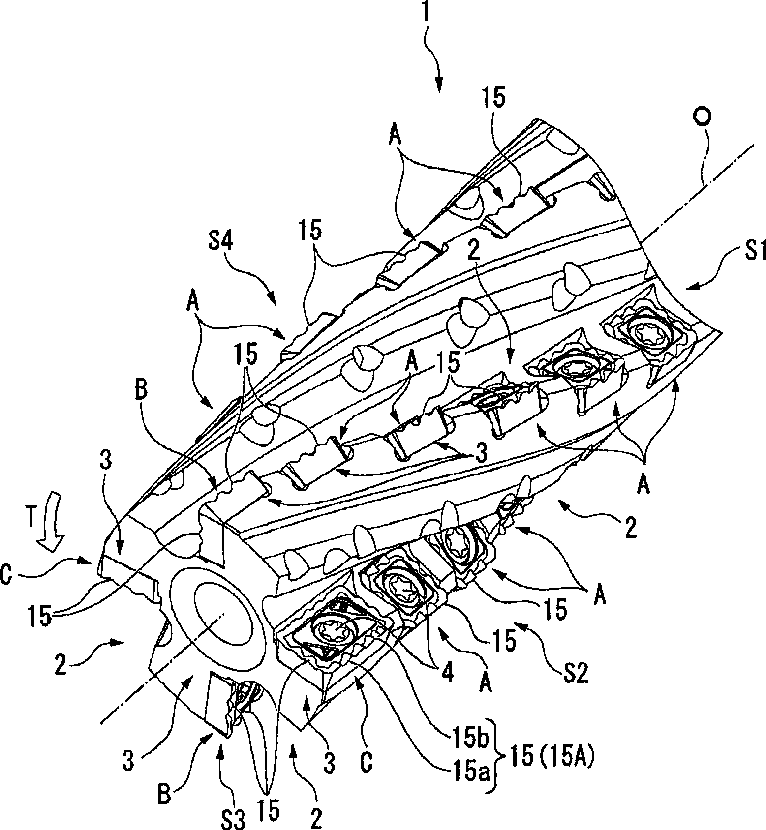 Roughing end mill and roughing end mill