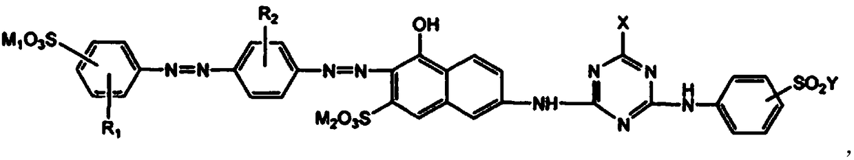 Ternary compound dye and method for preparing high-color-fastness veneer layer by adopting dye