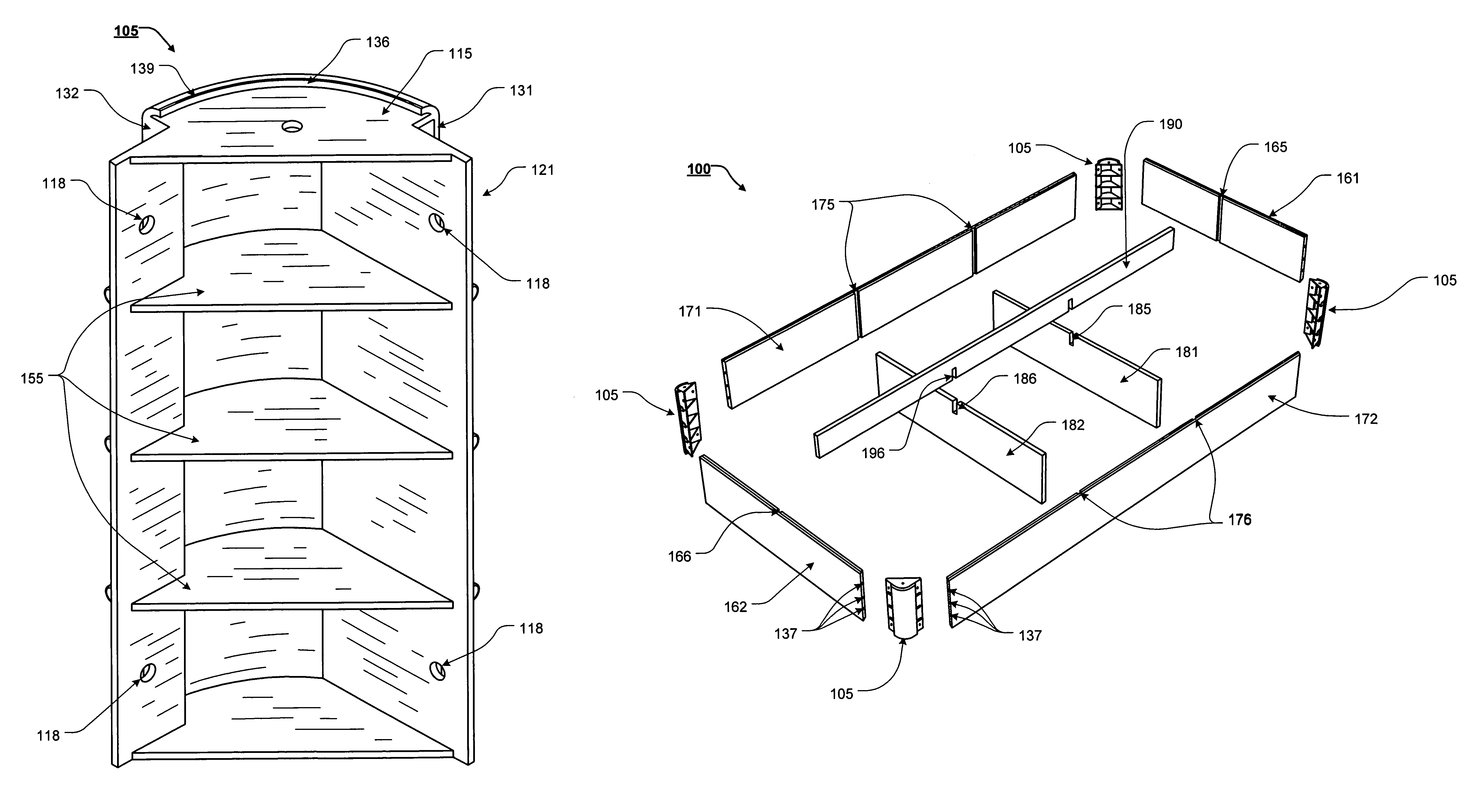 Mattress foundation corner connector and assembly method