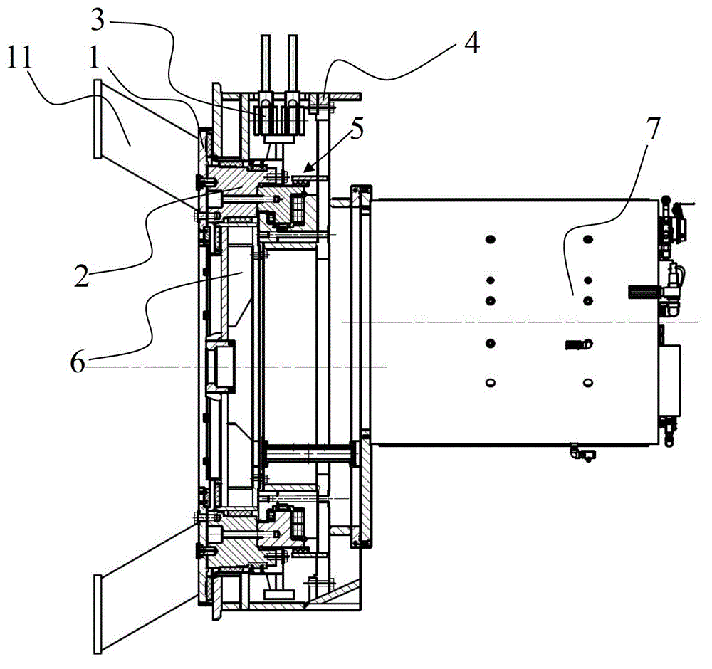 Shield cutter head driving device with cam ring motor