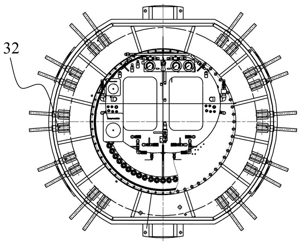 Shield cutter head driving device with cam ring motor