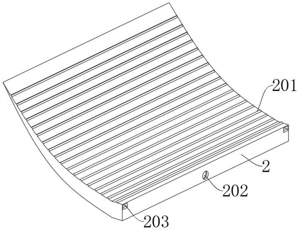 Thermoplastic package cooling and shaping workpiece conveying slideway