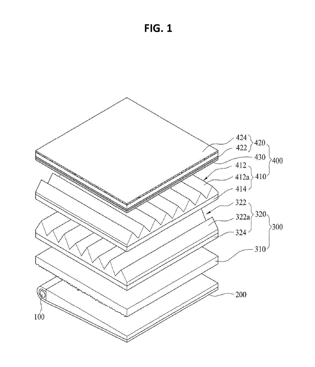 Reflective polarizing module for enabling bending reduction and back light unit having same