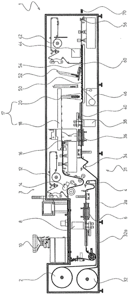 Device for producing a packaging for tablet