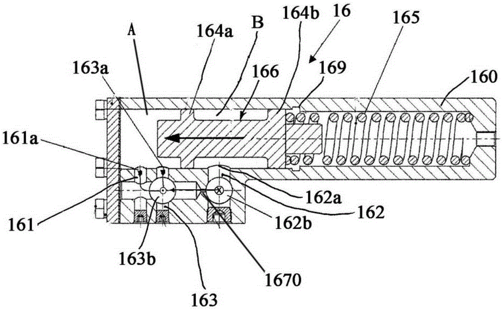 Accumulator and hydraulic control system, machine and shifting method having the accumulator