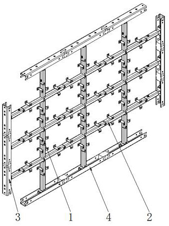 Assembly type supporting framework for fabricated partition wall