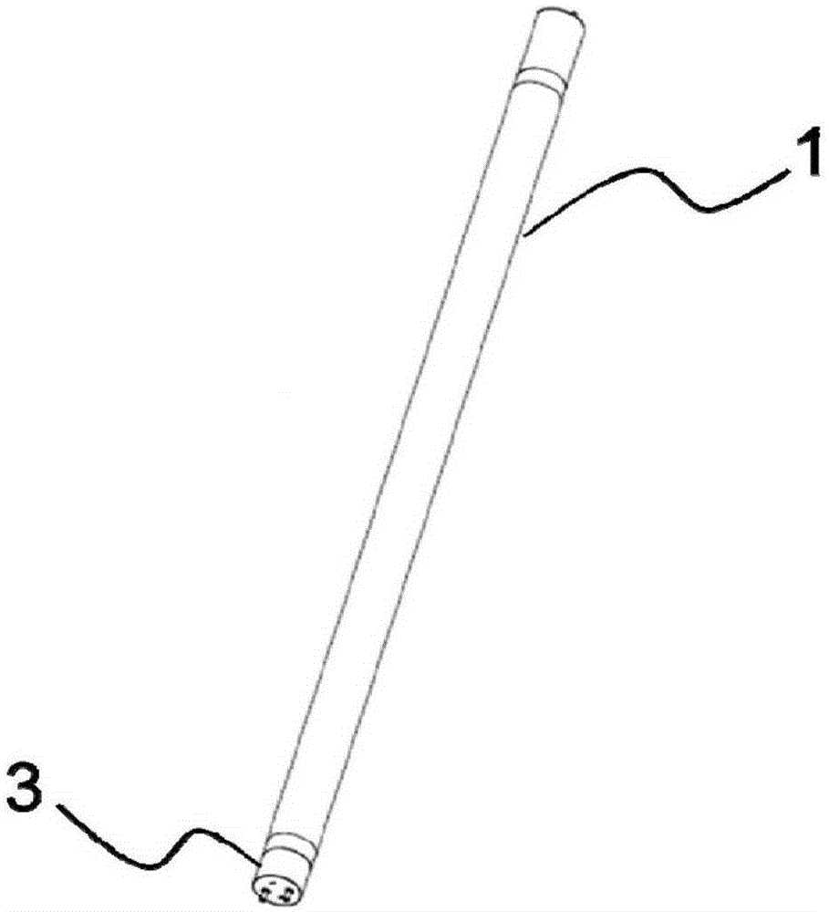 Lamp tube of LED straight-tube lamp and lamp cap connecting method