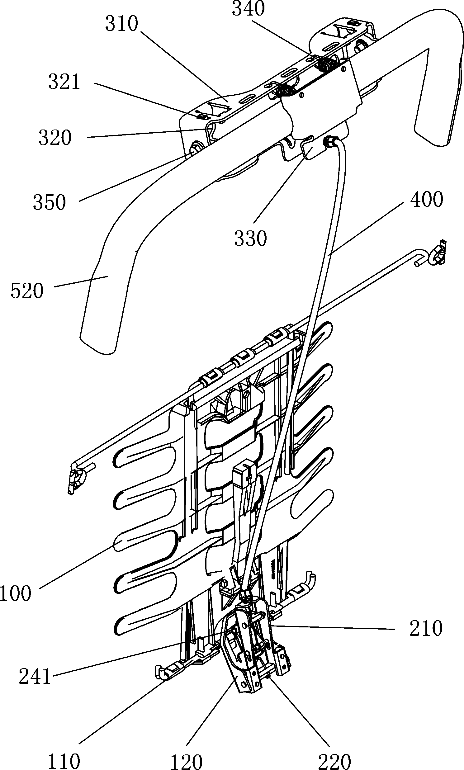 Seat headrest adjusting device