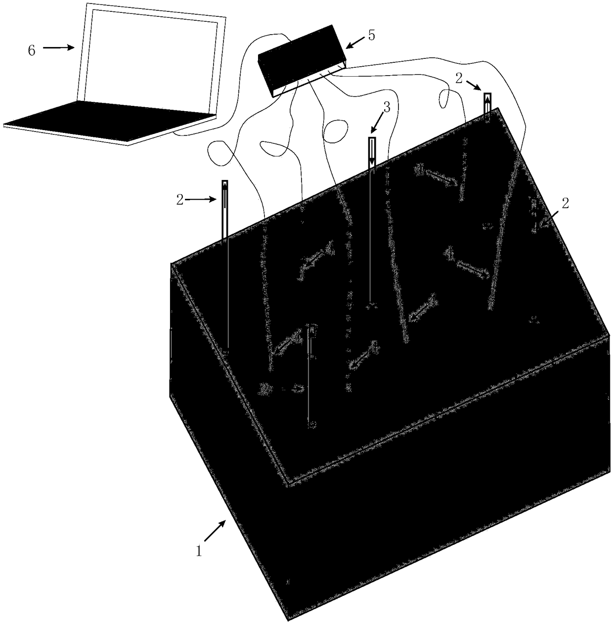 Preparation method of three-dimensional oil reservoir water-displacement simulation model and dynamic monitoring visualization device