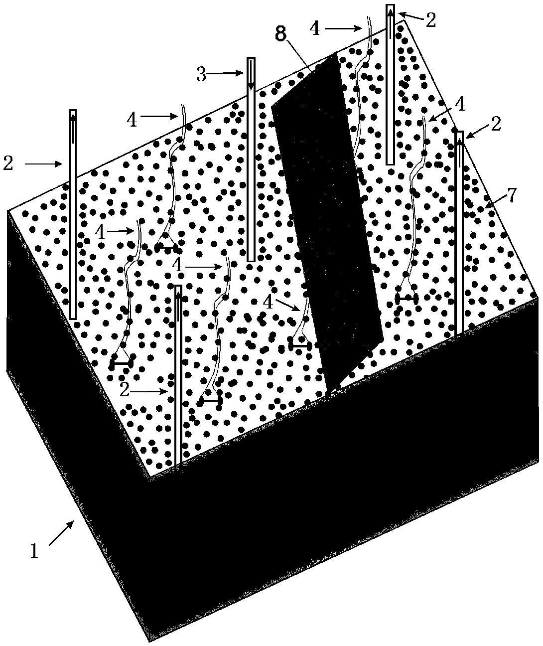 Preparation method of three-dimensional oil reservoir water-displacement simulation model and dynamic monitoring visualization device