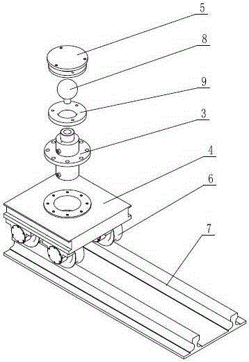 Clamp loading and unloading device for large diameter deep sea simulator