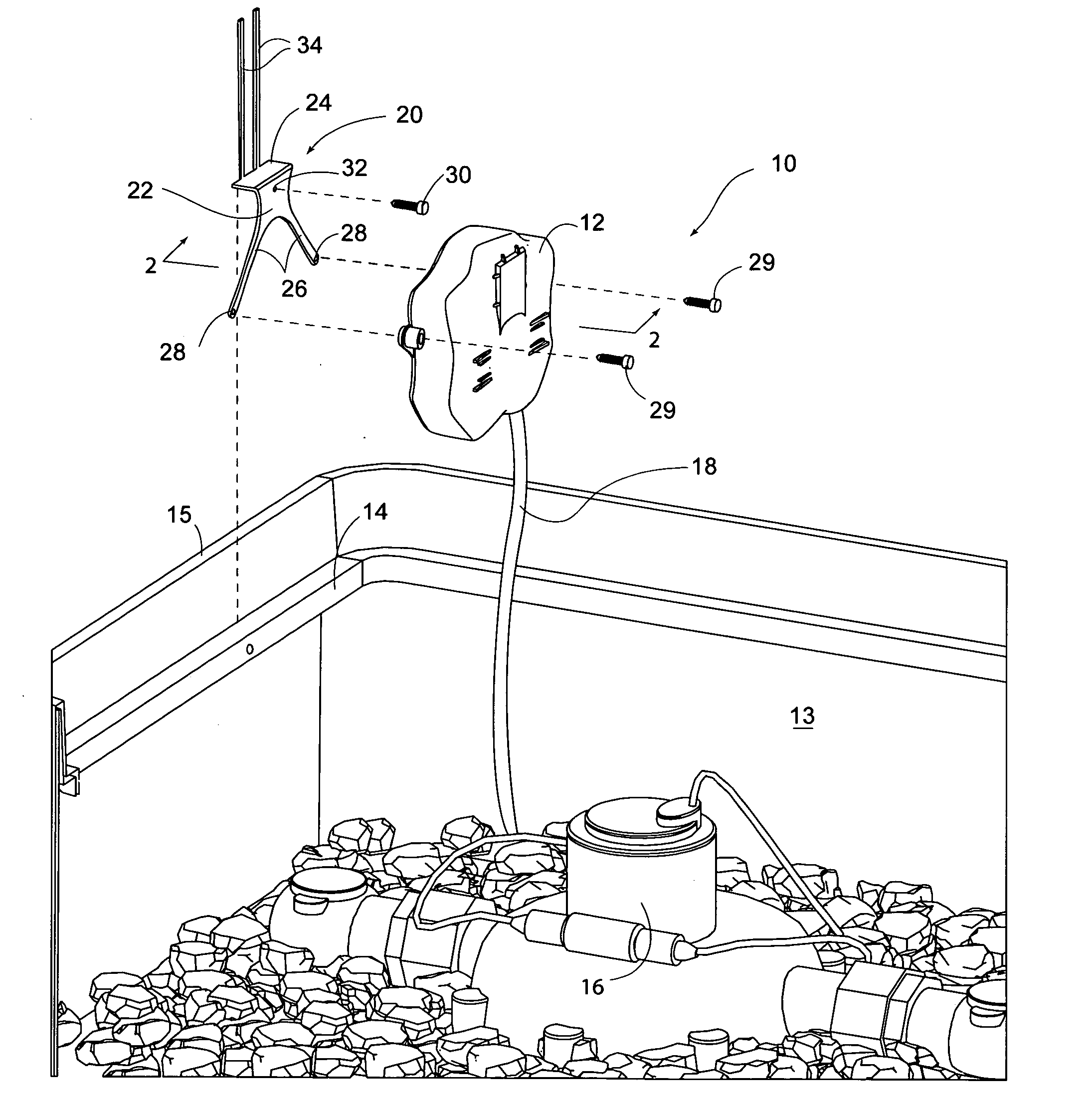 Bracket for mounting a utility meter transponder