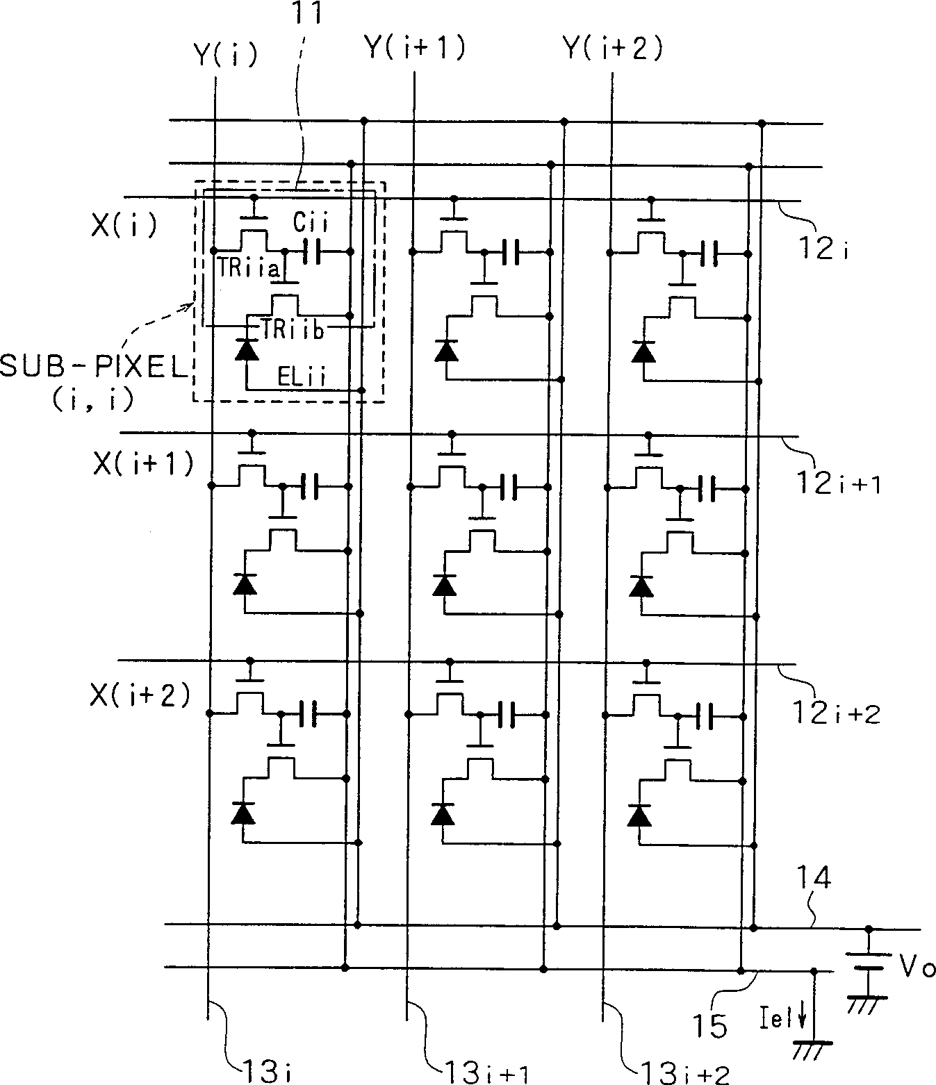 Active array type display apparatus