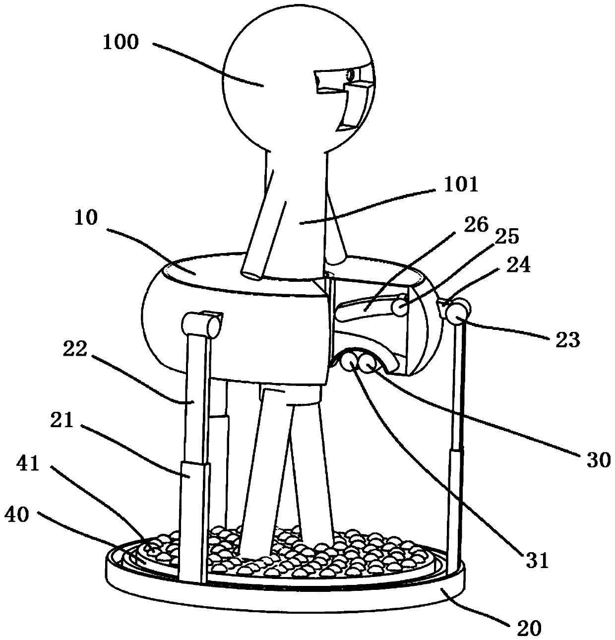 Protection device of omnidirectional motion platform