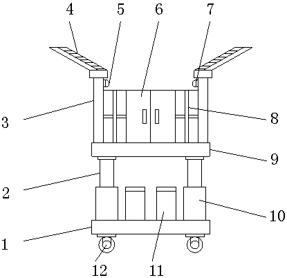 Hydraulic lifting platform having function of safely prompting