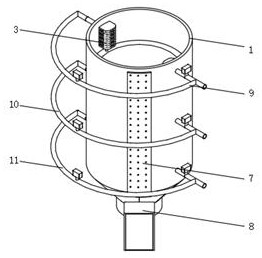 A latex powder spray drying tower