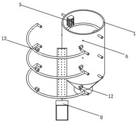 A latex powder spray drying tower