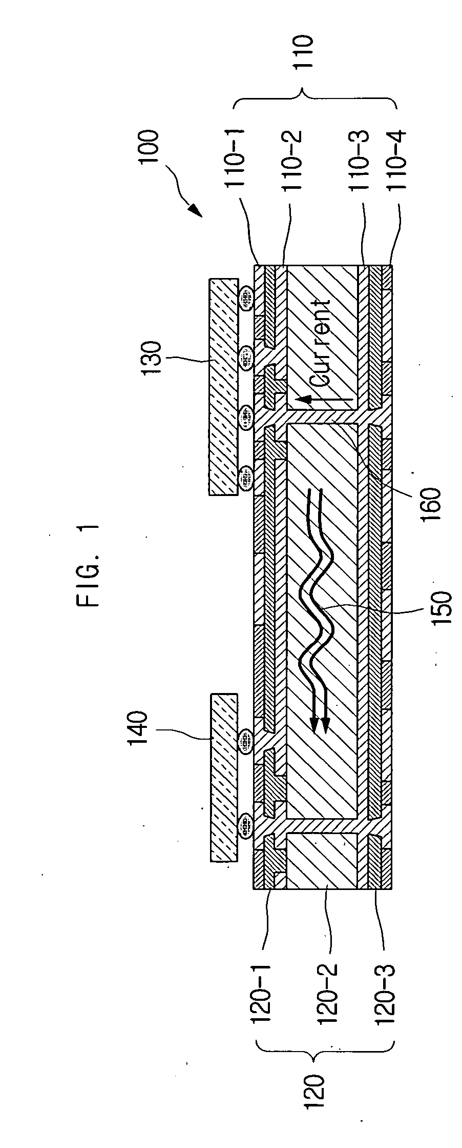 Electromagnetic bandgap structure and printed curcuit board