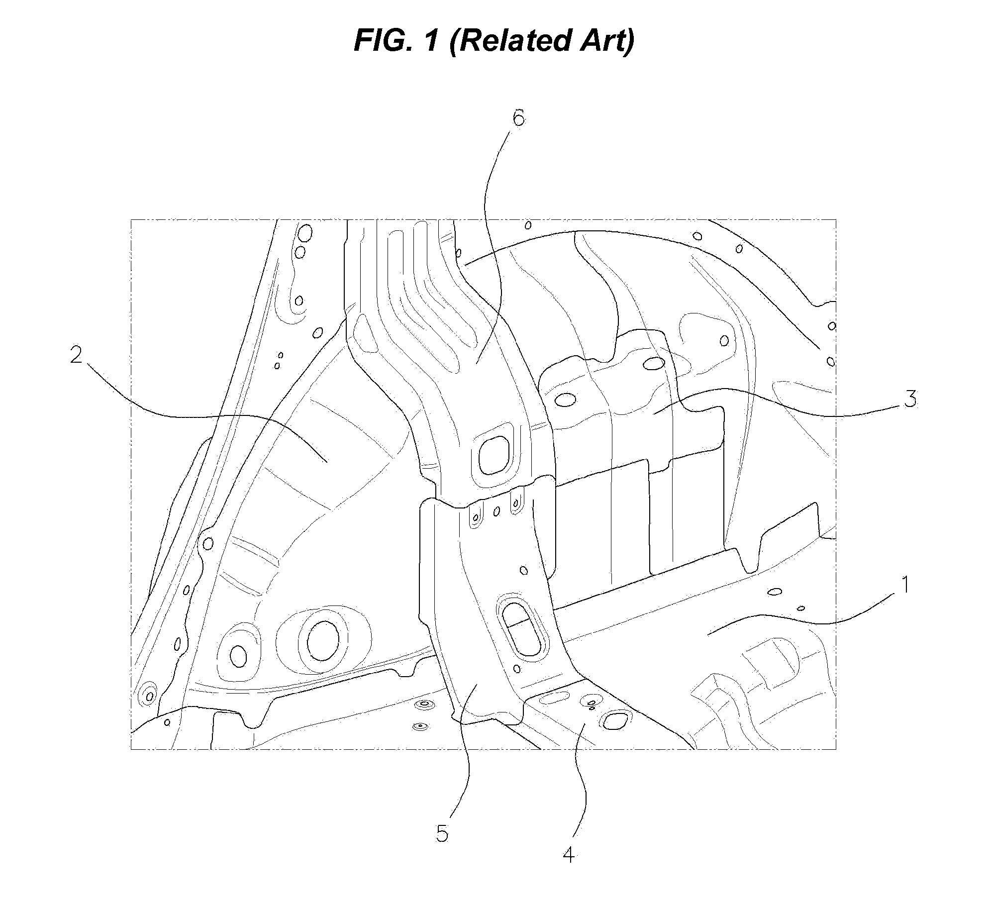 Structure for connecting wheel house panel to rear floor of vehicle