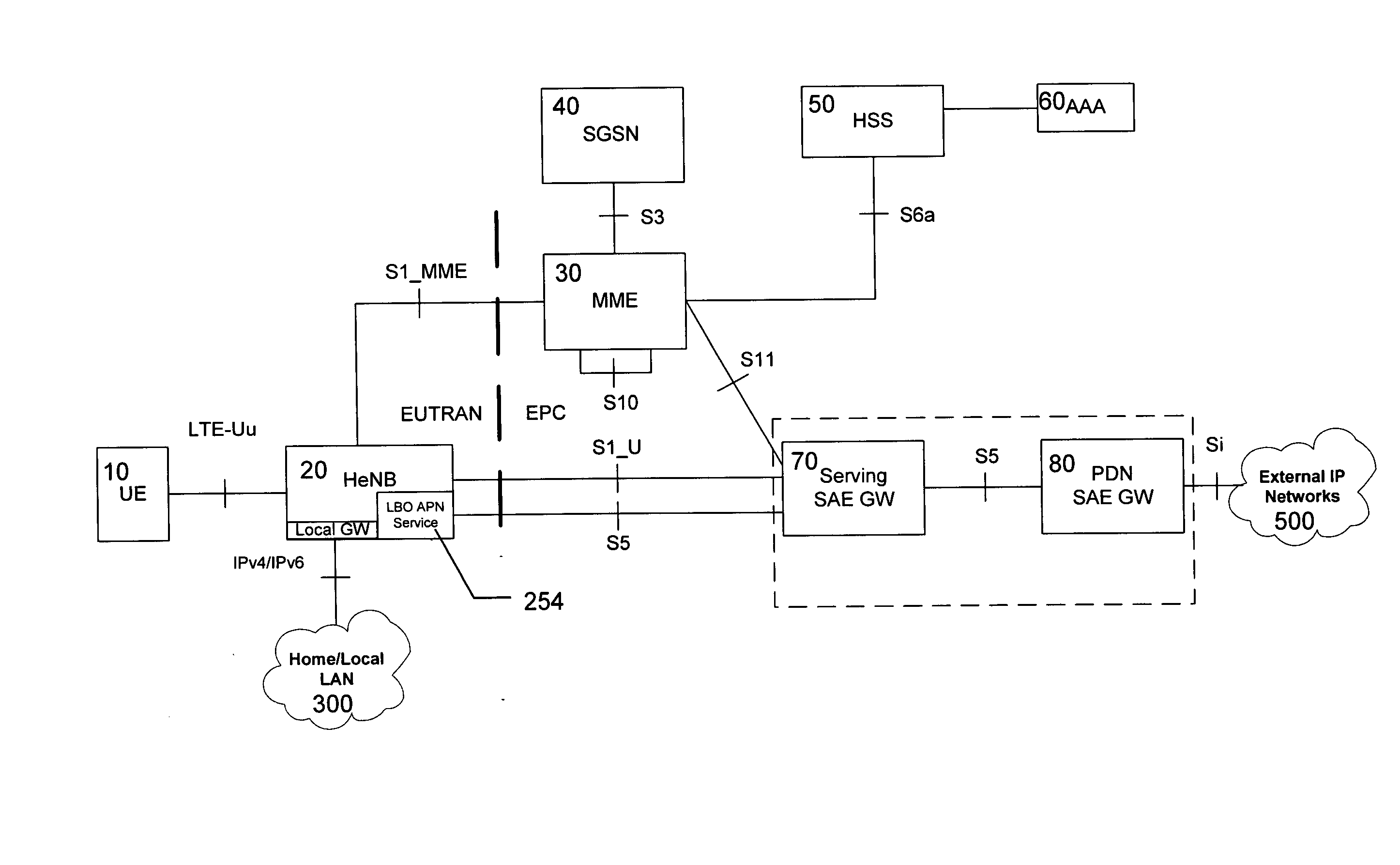 Local breakout with parameter access service