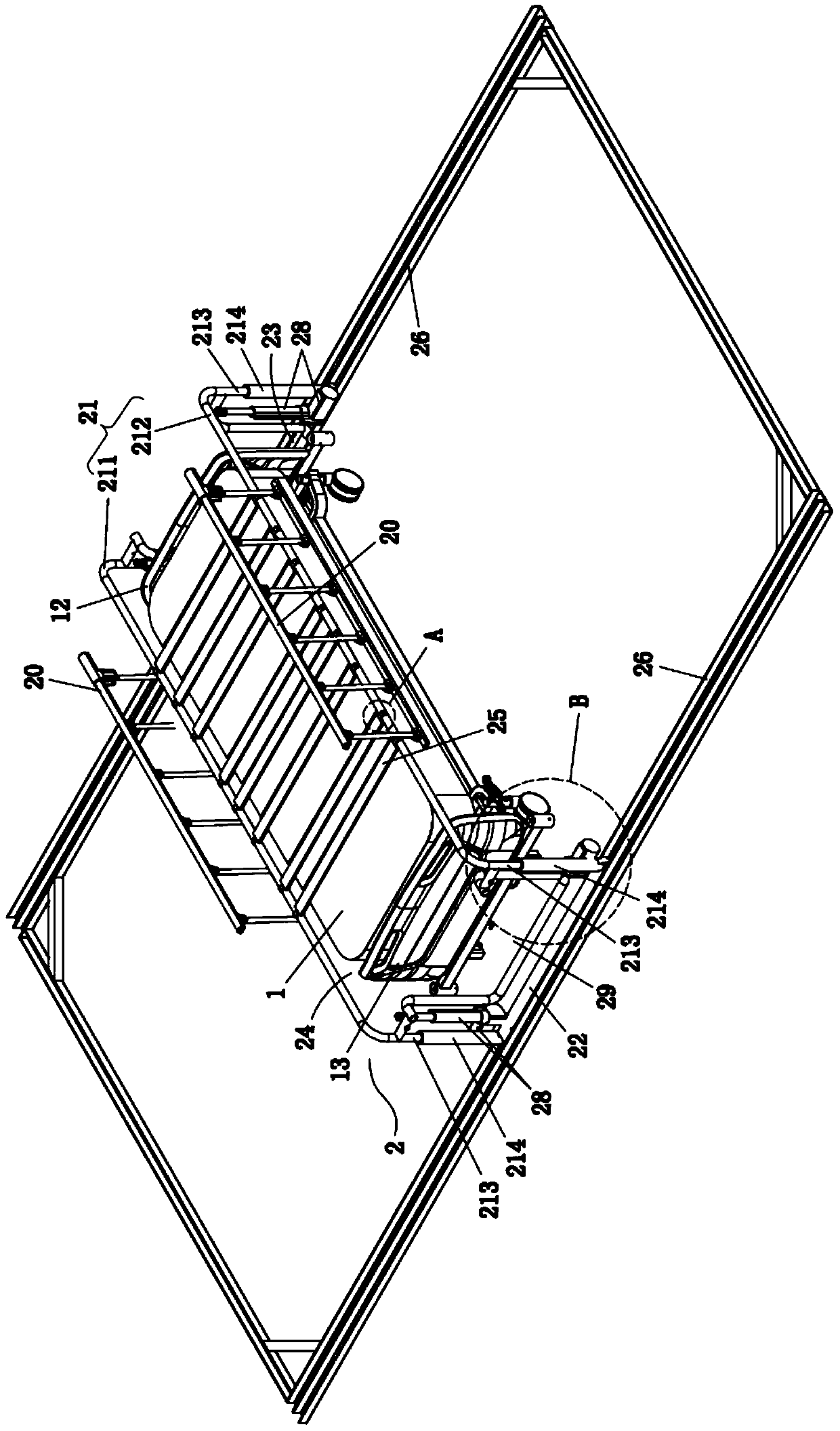 Nursing bed having function of translating and transferring human body