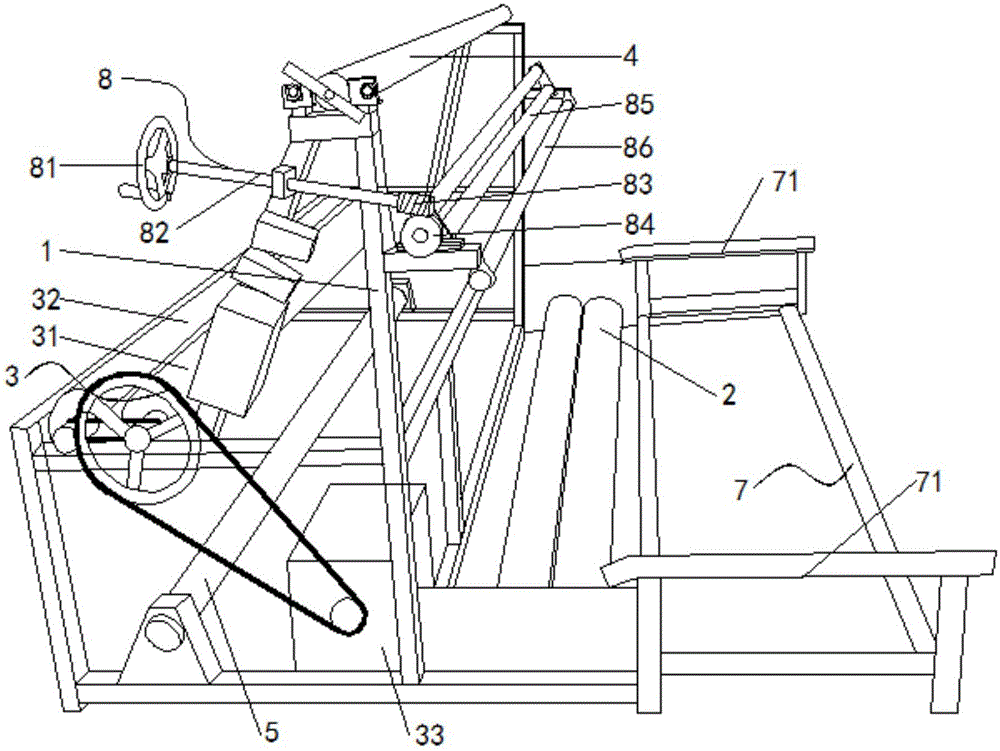 Cloth reeling machine