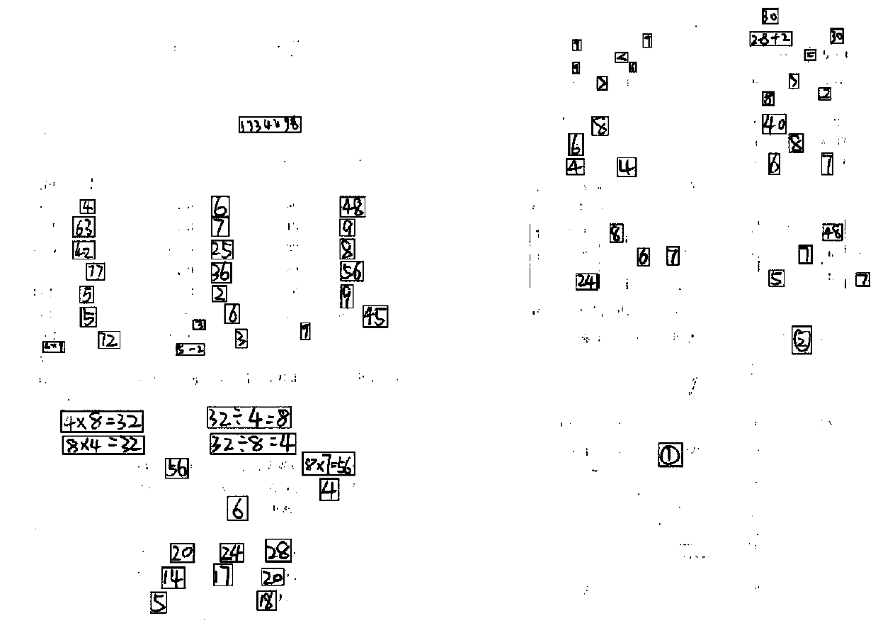 Handwriting separation and positioning method based on printing template