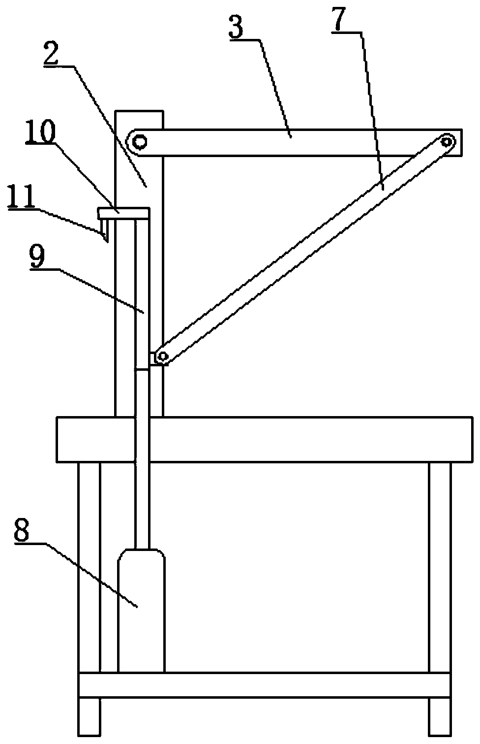 Automatic equidistant pressing and cutting mechanism for cables