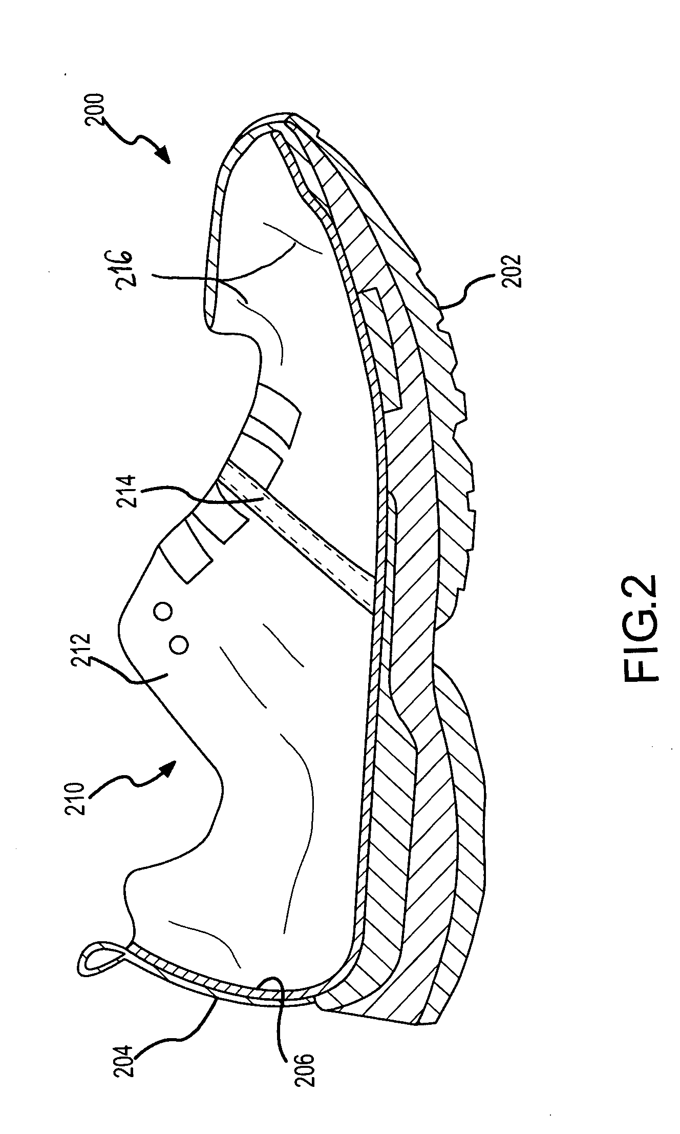 Reduced skin abrasion shoe