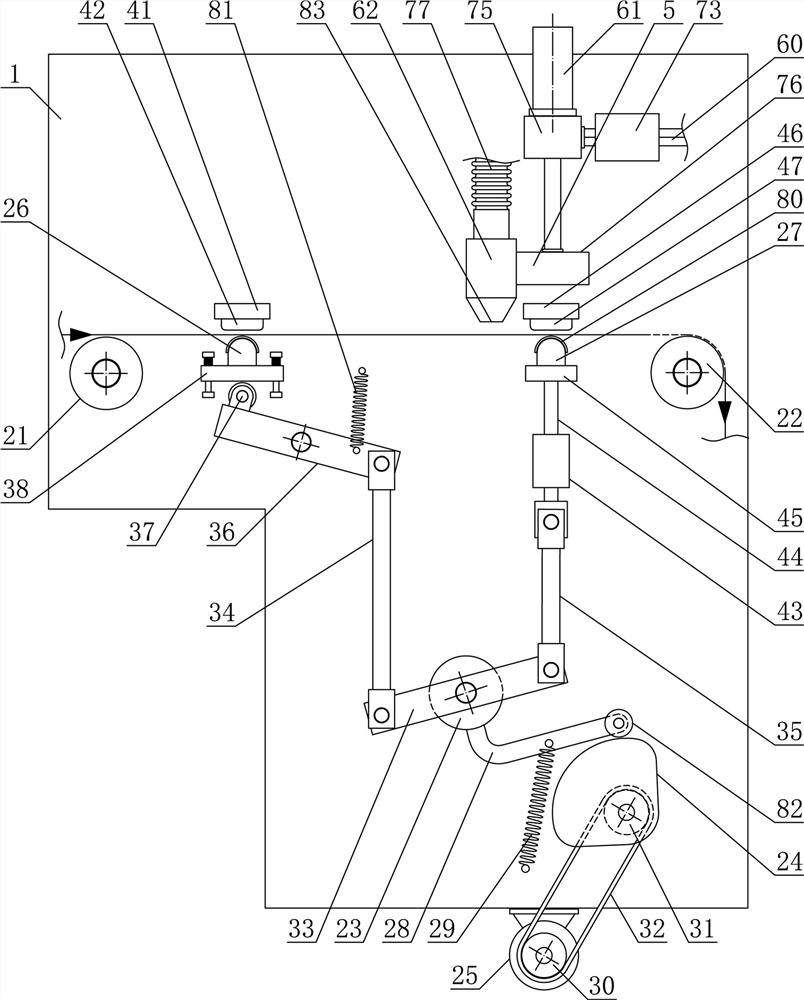 A conveying and absorbing device for melt-blown cloth production