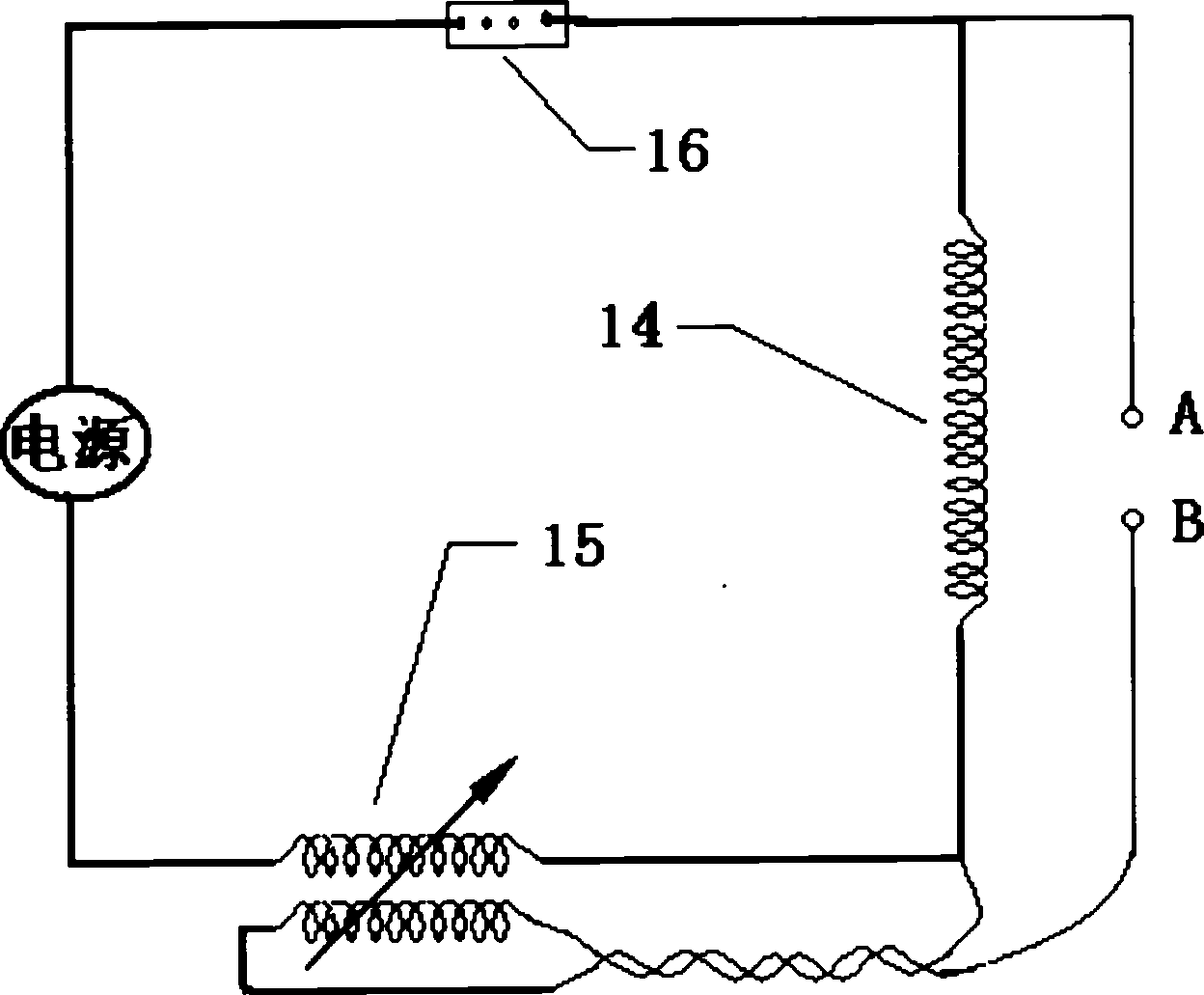 Compensation coil device for high temperature superconductive magnet test