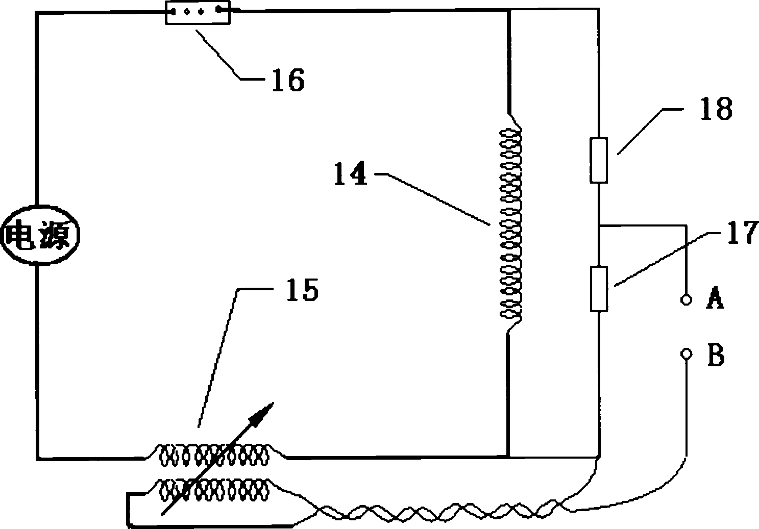 Compensation coil device for high temperature superconductive magnet test