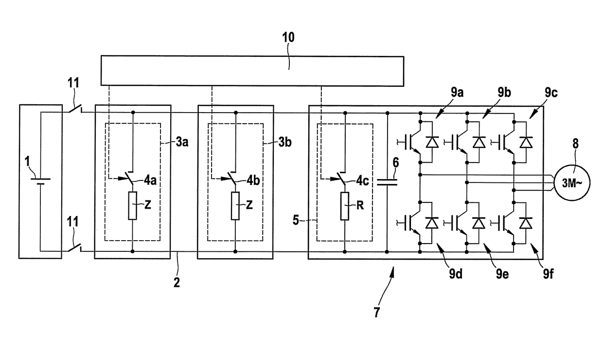 Method and device for discharging a high-voltage system