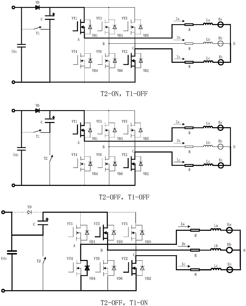 Method for acquiring compensating voltage restraining commutation torque pulsation device of brushless direct-current motor