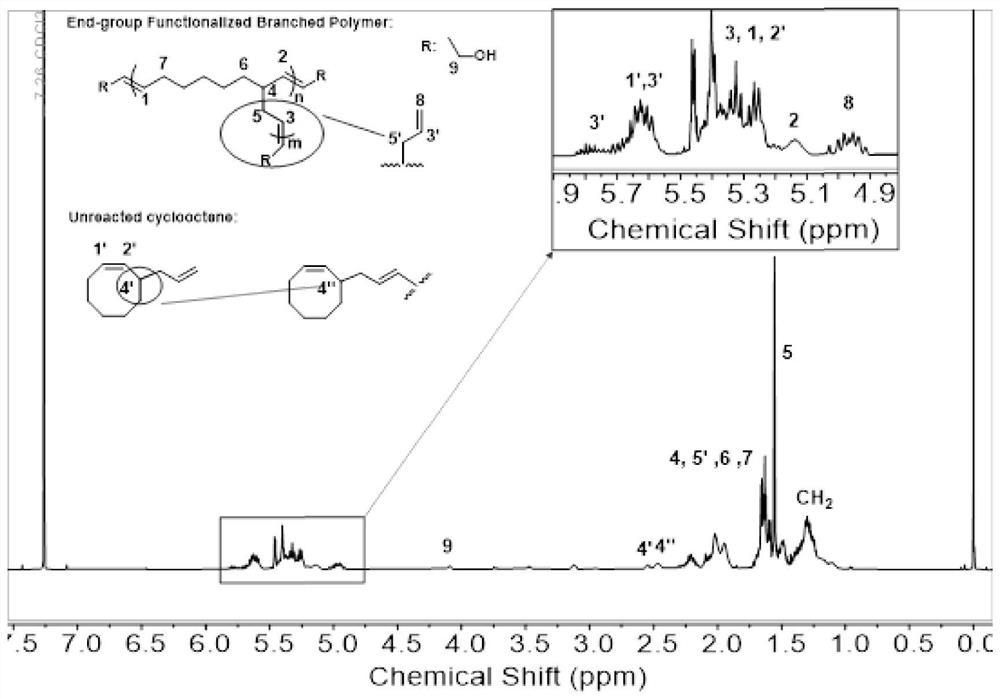 A kind of preparation method of end-group functionalized hyperbranched polyolefin