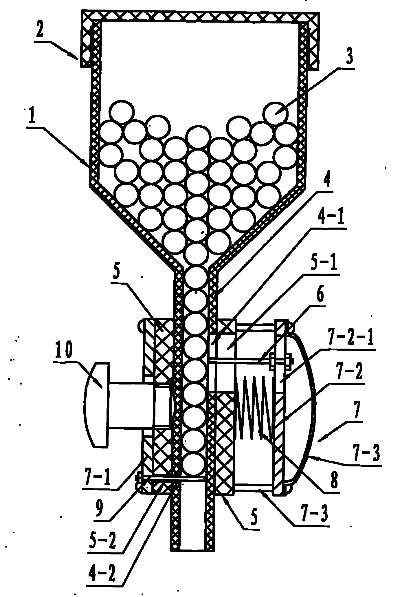 Quantification ball dripping device assembly