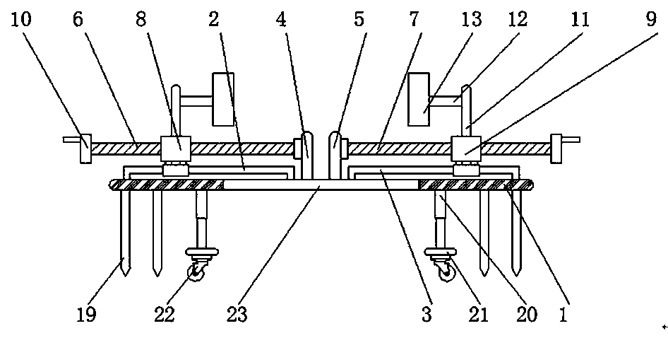 Righting device for Chinese yew planting