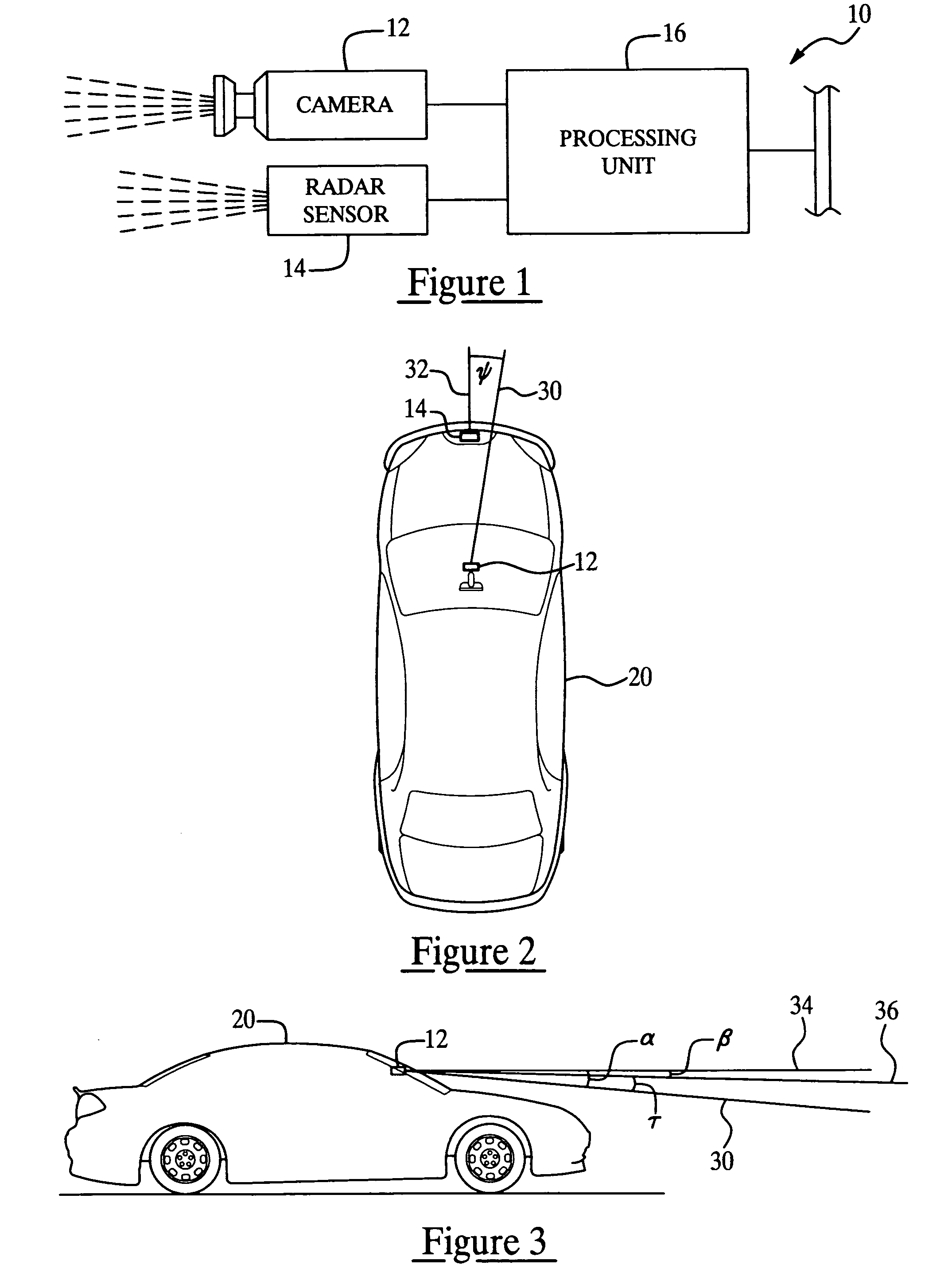 Method for estimating unknown parameters for a vehicle object detection system