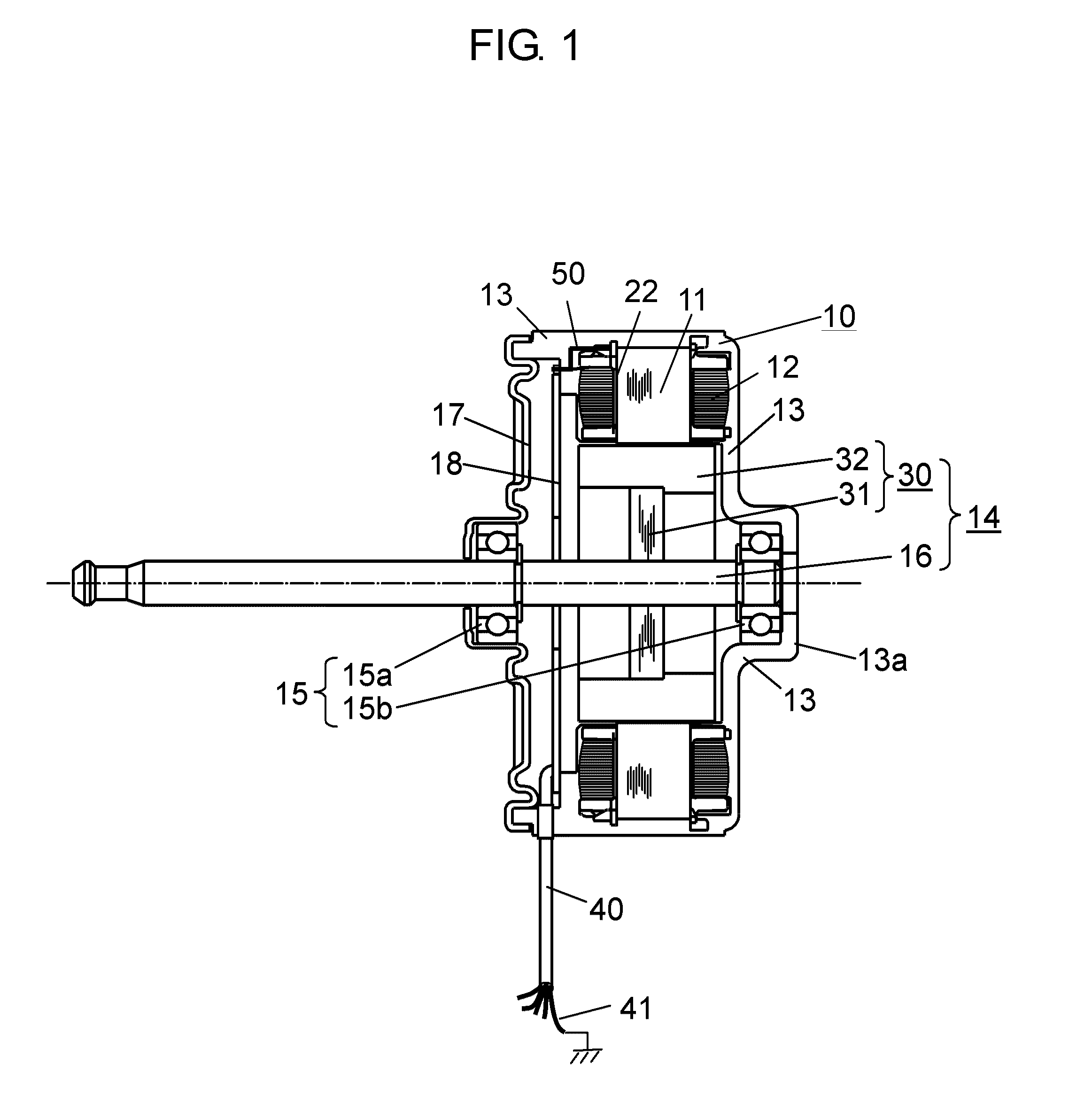 Motor and electric device using same