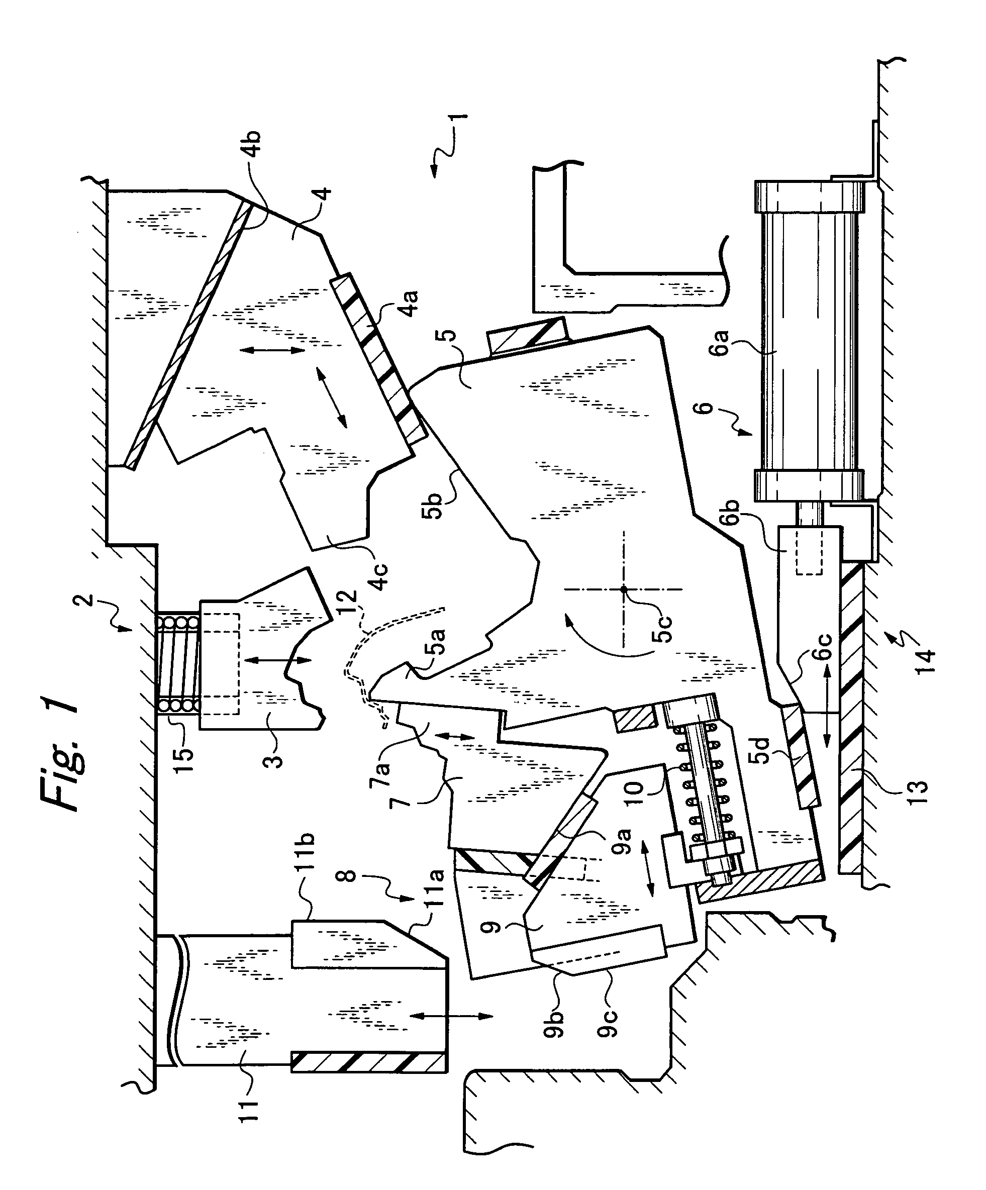 Negative-angle press-working die